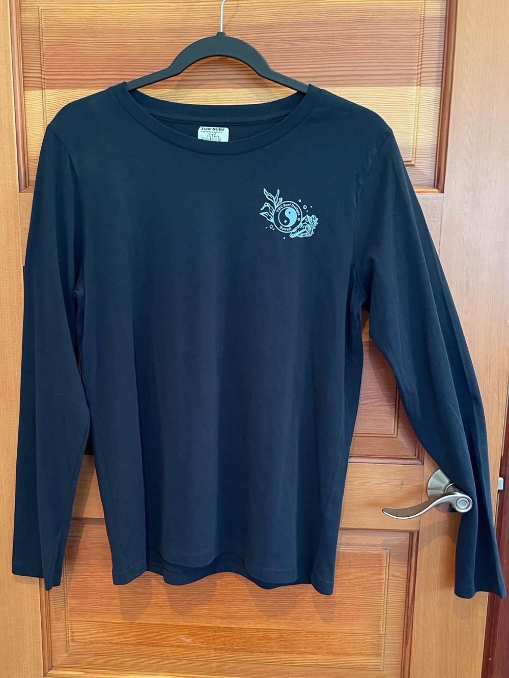 Men’s Long-Sleeve Graphic Tee - deep teal green - medium - NWT